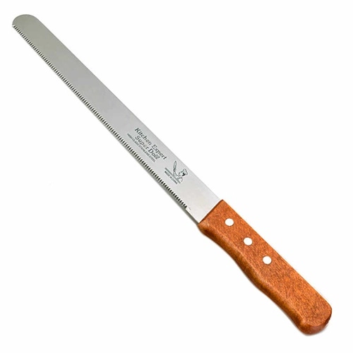 Nóż kuchenny do cięcia ciasta tortu biszkoptu długi z ząbkami 48 cm długi